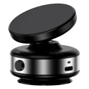 حامل هاتف مغناطيسي 360° بقاعدة شفط قوية – تثبيت على الزجاج والجدران والمرايا والسيارة – تصميم معدني أنيق