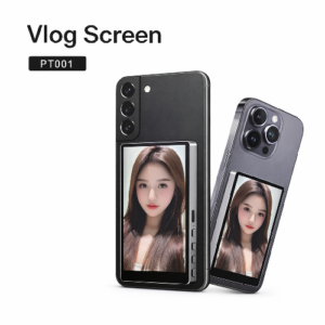 شاشة Vlog خلفية للهاتف PT001 – شاشة تصوير ذاتية لصناعة المحتوى والبث المباشر – متوافقة مع آيفون وأندرويد