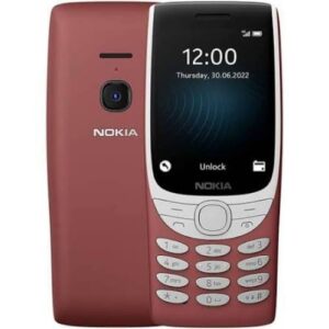 هاتف Nokia 8210 4G أزرار– شريحتين اتصال – شاشة كبيرة – MP3 وراديو FM لاسلكي – لعبة Snake – لون أحمر