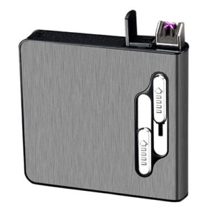 Henda Cigarette Case with Built-in Electric Arc Lighter – USB Rechargeable (HD-KS-B02)
