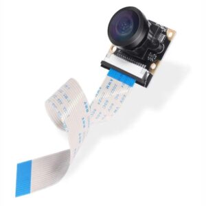 كاميرا Raspberry Pi 5MP بزاوية واسعة 222° Fisheye – 1080p OV5647 متوافقة مع Pi 3 / 2 / B+