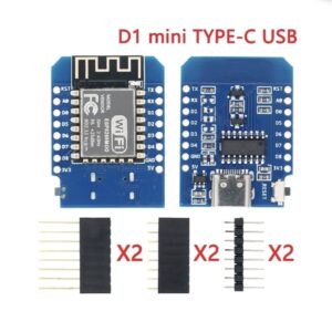 D1 Mini ESP8266 WiFi Development Board Type-C USB with Header Pins