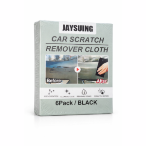 مناديل إزالة خدوش السيارة JAYSUING – قماش تلميع وإصلاح الخدوش (6 قطع – أسود)