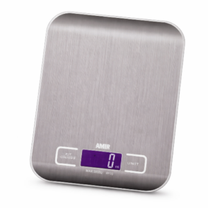 ميزان مطبخ رقمي AMIR ستانلس ستيل – دقة 1 جرام حتى 5 كجم
