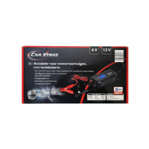 Car Xtras شاحن بطارية سيارات ودراجات نارية بشاشة LCD – يدعم 6V / 12V