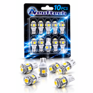 لمبات LED سيارة T10 / W5W – أبيض – عدد 10 قطع (Neuftech)