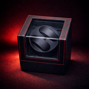 Luxury Automatic Watch Winder Box for 2 Watches – Double Watch Rotating Display Case with Silent Motor