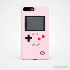 جراب آيفون بتصميم Game Boy وردي – متوافق مع iPhone 6 / 7 / 8 Plus