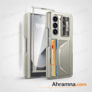 Samsung Galaxy Z Fold 6 Shockproof Case with Card Holder, Pen Slot and Camera Cover