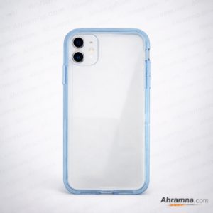 Clear Protective Case with Blue Bumper for iPhone 11