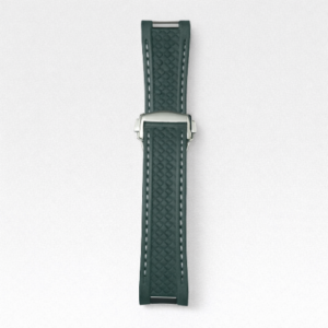 FKM Rubber Watch Strap 20mm / 21mm for Omega Seamaster Aqua Terra 150M Worldtimer – Green