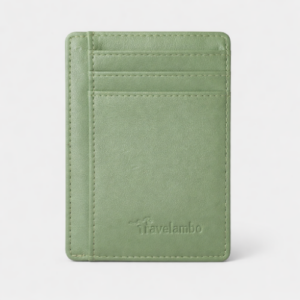 Travelambo Slim Leather Card Holder Wallet – Green