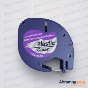 12mm Clear Plastic Label Tape Compatible with DYMO LetraTag Label Makers – 4m