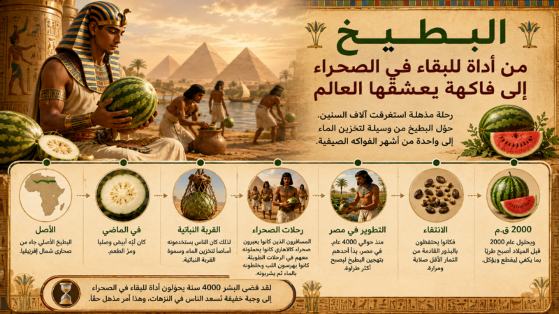 البطيخ.. من أداة للبقاء في الصحراء إلى فاكهة يعشقها العالم