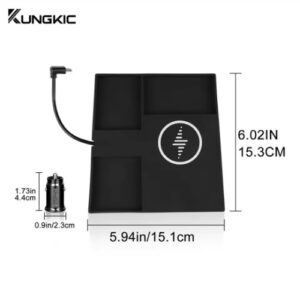 Universal Wireless Charging Storage Tray for Car – 15W Fast Charger