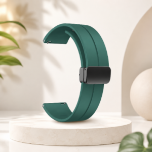 Green Silicone Magnetic Watch Band 20mm