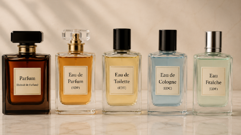 الفرق بين أنواع العطور: ماذا تعني Eau de Parfum وEau de Toilette وParfum؟