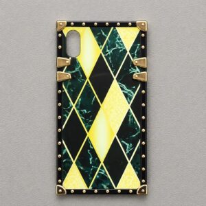 Luxury Marble Pattern Case for iPhone XR – Black & Gold