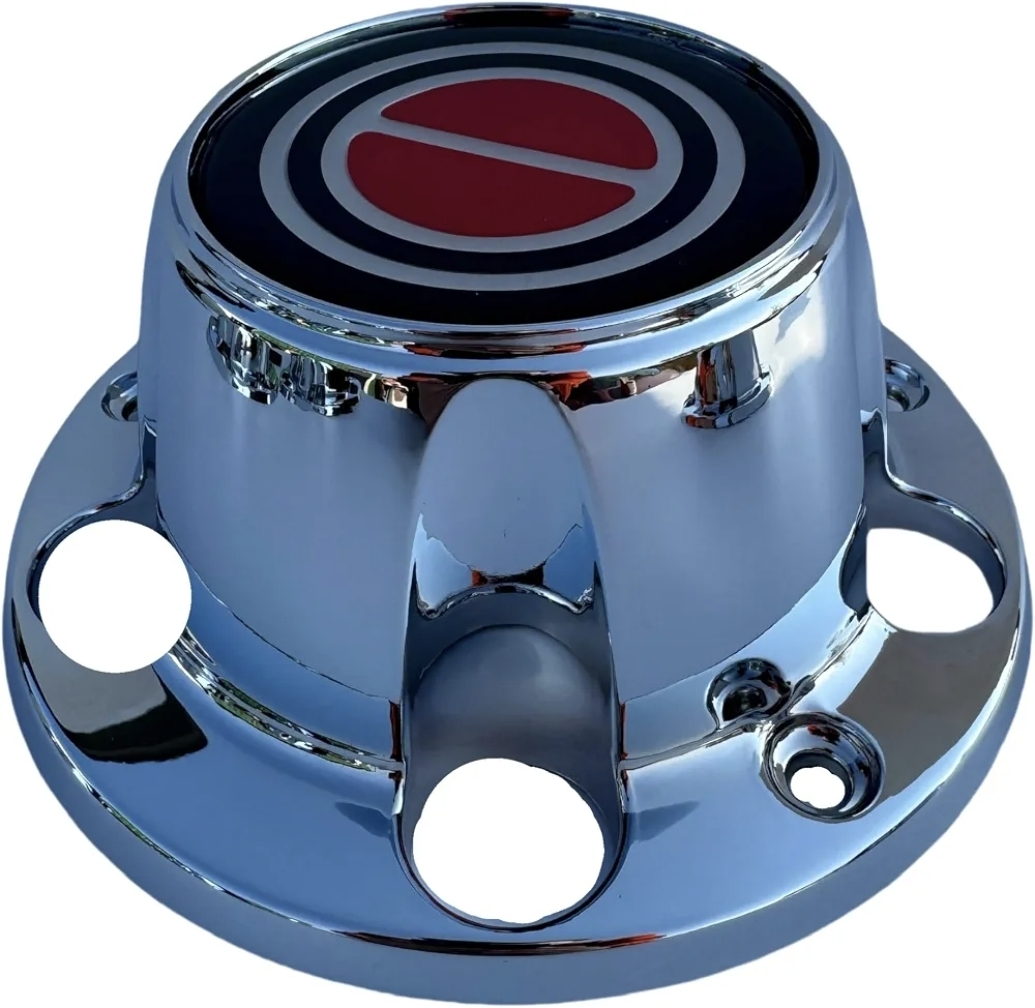 1980–1996 Ford F150 Bronco Van Chrome Wheel Hub Center Cap – Red Center – 1 PCS - الصورة 3