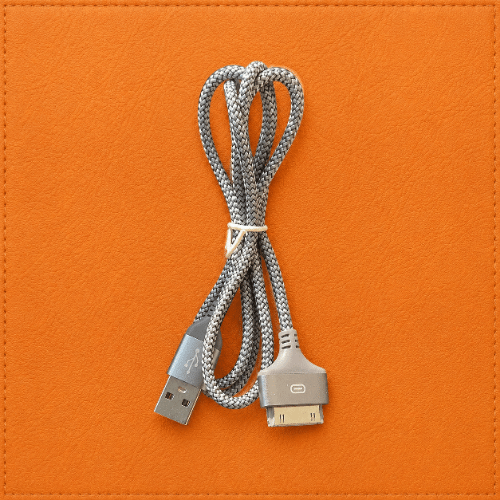 كابل USB-A إلى Apple 30-Pin مضفر – شحن ومزامنة البيانات